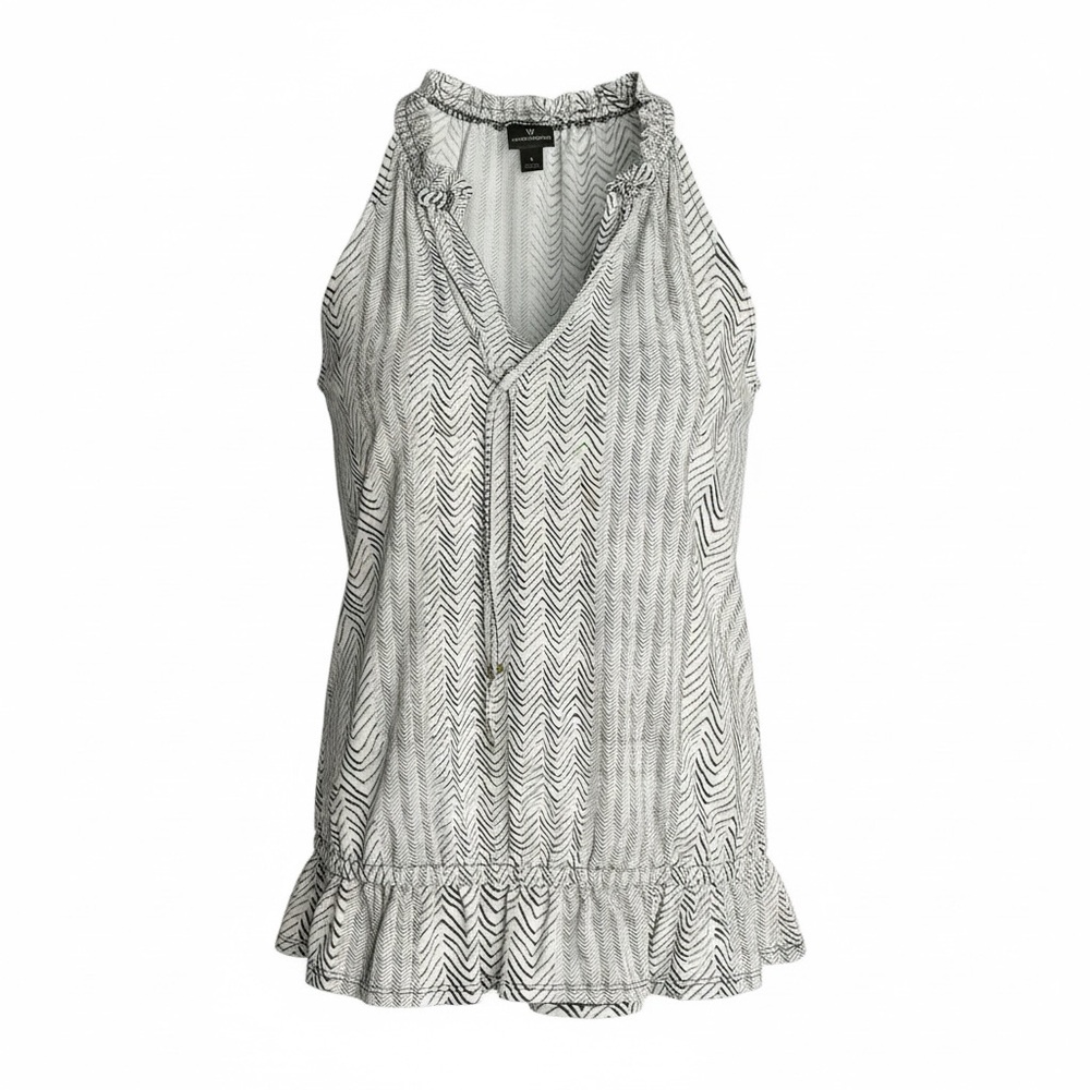 Worthington Black and White Chevron Blouse